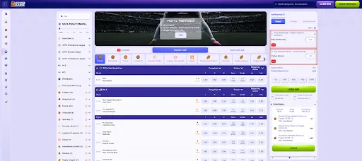 Spill på fotball, tennis og e-sport hos SpinBara med liveodds og enkel spillkupong Sportsbetting-grensesnitt hos SpinBara – liveodds, populære spill og spillkupong